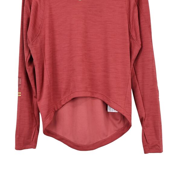 Nike Glam Metallic Hooded Funnel Neck Pullover Long Sleeve Red Gold Size Small - Picture 6 of 12